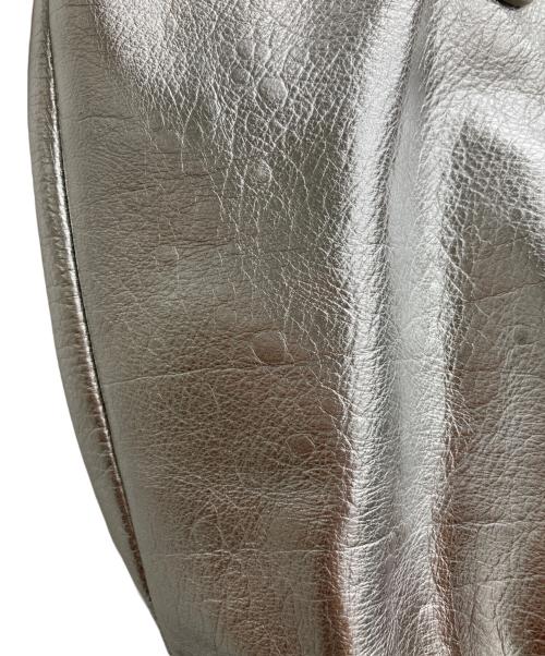 Papillonner（パピヨネ）Papillonner (パピヨネ) メタリックトートバッグ シルバーの古着・服飾アイテム