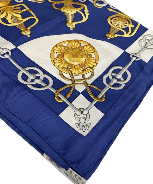 HERMES（エルメス）HERMES (エルメス) カレ90 cliquetis ブルーの古着・服飾アイテム