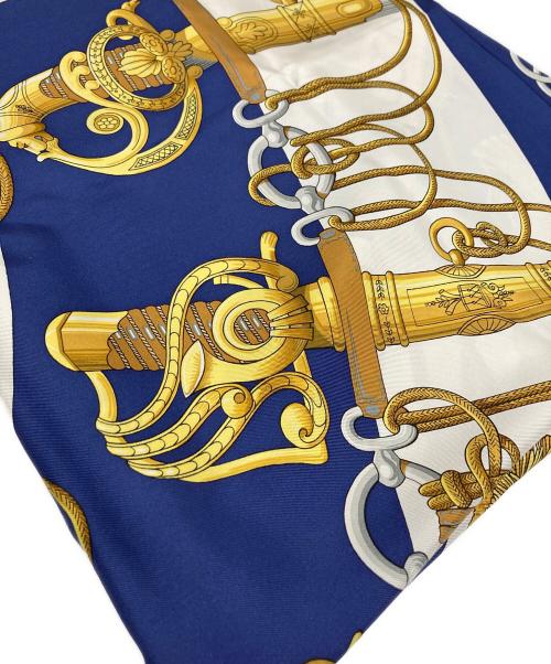 HERMES（エルメス）HERMES (エルメス) カレ90 cliquetis ブルーの古着・服飾アイテム