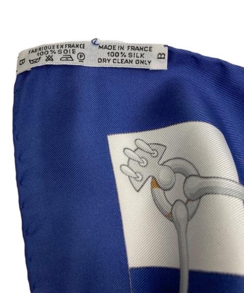 HERMES（エルメス）HERMES (エルメス) カレ90 cliquetis ブルーの古着・服飾アイテム