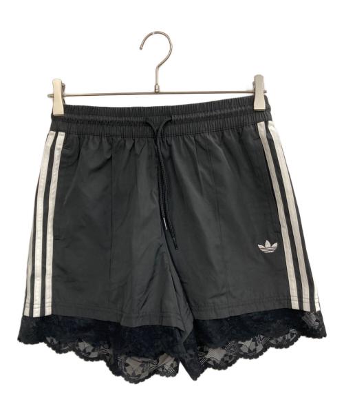 adidas（アディダス）adidas (アディダス) レース トリム スリーストライプス ショーツ ブラック サイズ:Mの古着・服飾アイテム