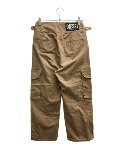 DIESEL（ディーゼル）DIESEL (ディーゼル) ベルテッドカーゴパンツ ベージュ サイズ:25の古着・服飾アイテム