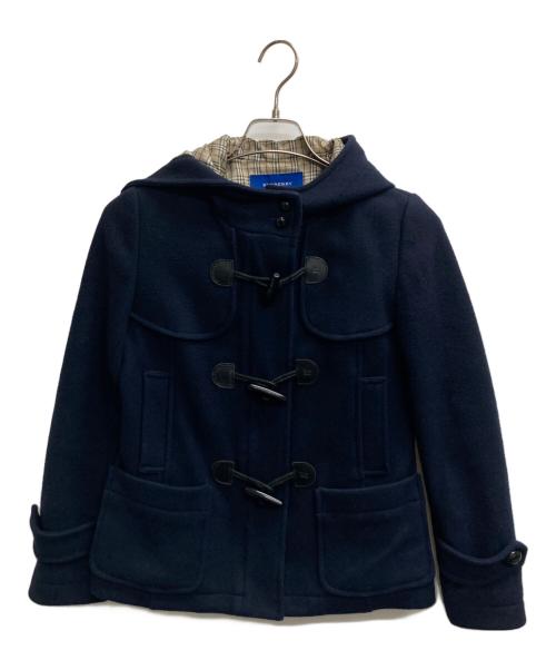 BURBERRY BLUE LABEL（バーバリー ブルー レーベル）BURBERRY BLUE LABEL (バーバリーロンドンブルーレーベル) 裏ノバチェック ショートダッフルコート ネイビー サイズ:36の古着・服飾アイテム