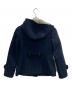BURBERRY BLUE LABEL (バーバリーロンドンブルーレーベル) 裏ノバチェック ショートダッフルコート ネイビー サイズ:36：8000円
