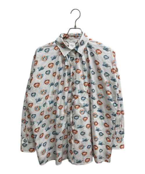 MaxMara（マックスマーラ）MaxMara (マックスマーラ) 総柄シャツ ホワイト サイズ:38の古着・服飾アイテム