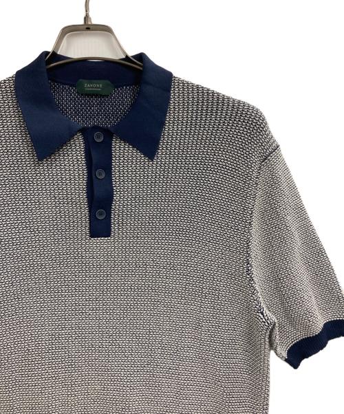 Zanone（ザノーネ）Zanone (ザノーネ) WAKO ニットポロシャツ ネイビー サイズ:50の古着・服飾アイテム