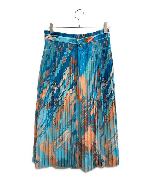 LEONARD（レオナール）LEONARD (レオナール) プリーツスカート スカイブルー サイズ:40の古着・服飾アイテム