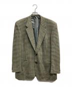 Christian Dior MONSIEURクリスチャンディオールムッシュ）の古着「千鳥格子柄2Bウールジャケット」｜グリーン