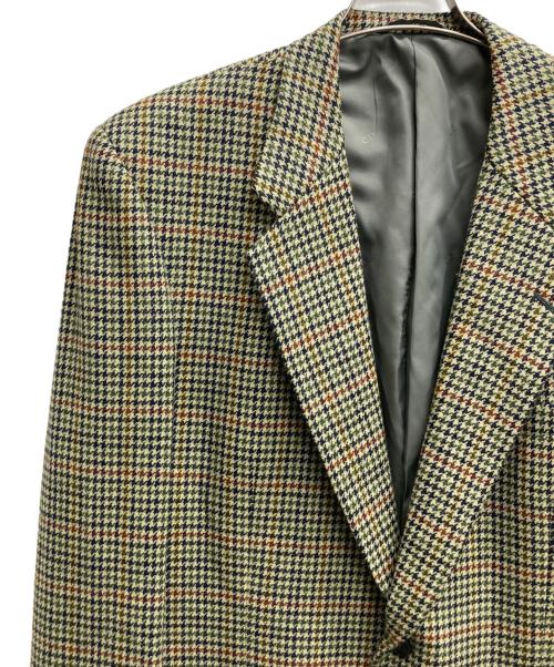 Christian Dior MONSIEUR（クリスチャンディオールムッシュ）Christian Dior MONSIEUR (クリスチャンディオールムッシュ) 千鳥格子柄2Bウールジャケット グリーン サイズ:Lの古着・服飾アイテム