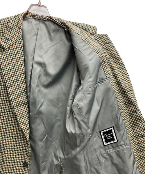 Christian Dior MONSIEUR（クリスチャンディオールムッシュ）Christian Dior MONSIEUR (クリスチャンディオールムッシュ) 千鳥格子柄2Bウールジャケット グリーン サイズ:Lの古着・服飾アイテム