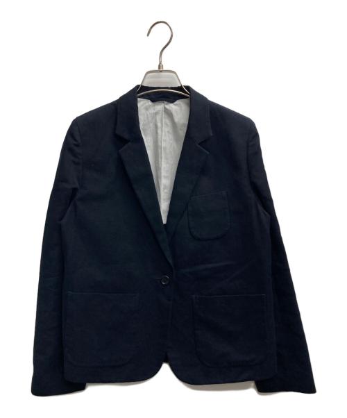 MARGARET HOWELL（マーガレットハウエル）MARGARET HOWELL (マーガレットハウエル) コットンリネン 1B テーラード ジャケット ブラック サイズ:１の古着・服飾アイテム