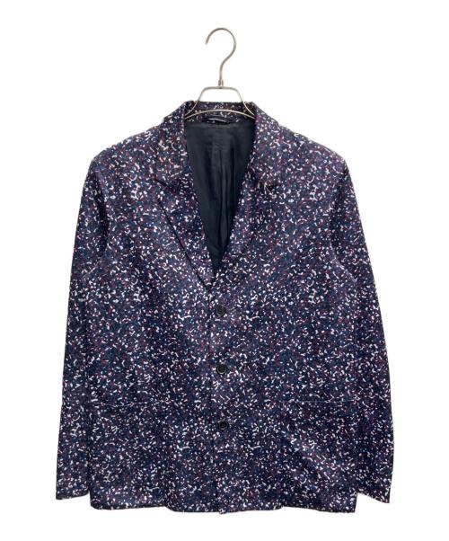 JIL SANDER（ジルサンダー）JIL SANDER (ジルサンダー) 総柄テーラードジャケット ネイビー×パープル サイズ:48の古着・服飾アイテム