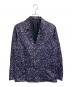 JIL SANDER（ジルサンダー）の古着「総柄テーラードジャケット」｜ネイビー×パープル