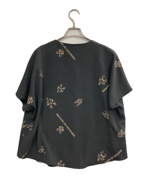 詩仙堂（シセンドウ）詩仙堂 (シセンドウ) ロゴプリントドルマンシャツ ブラック サイズ:Freeの古着・服飾アイテム