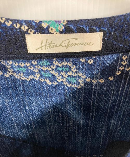 Hitoshi Tamura（ヒトシタムラ）Hitoshi Tamura (ヒトシタムラ) ちりめんプルオーバーシャツ インディゴ サイズ:Freeの古着・服飾アイテム