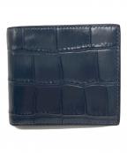 COACHコーチ）の古着「型押し2つ折り財布」｜ネイビー