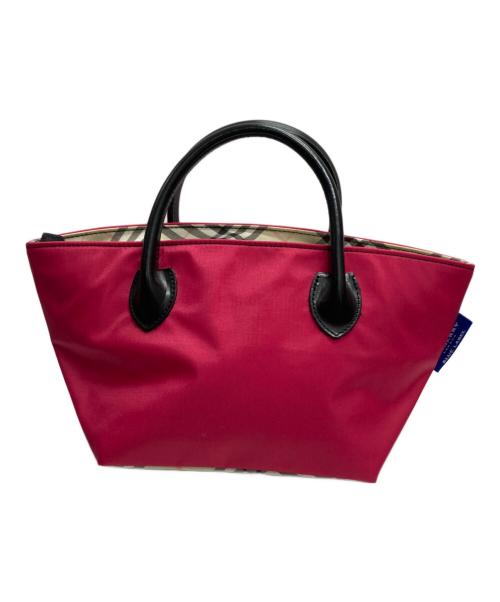 BURBERRY BLUE LABEL（バーバリー ブルー レーベル）BURBERRY BLUE LABEL (バーバリーロンドンブルーレーベル) 舟形ハンドバッグ ピンクの古着・服飾アイテム