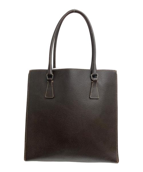 PRADA（プラダ）PRADA (プラダ) レザートートバッグ ブラウンの古着・服飾アイテム
