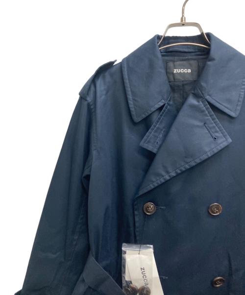 ZUCCA（ズッカ）ZUCCA (ズッカ) スーピマコットンツイルトレンチコート ネイビー サイズ:S 未使用品の古着・服飾アイテム
