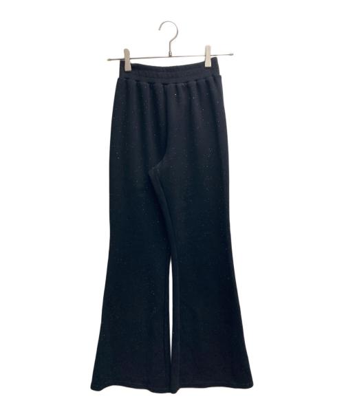 lallana（ララーナ）lallana (ララーナ) ラメフレアスウェットパンツ ブラック サイズ:Sの古着・服飾アイテム
