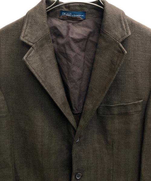 POLO RALPH LAUREN（ポロ・ラルフローレン）POLO RALPH LAUREN (ポロ・ラルフローレン) 3Bヘリンボーンジャケット ブラウン サイズ:38の古着・服飾アイテム