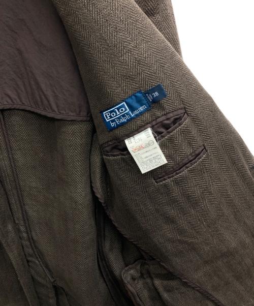 POLO RALPH LAUREN（ポロ・ラルフローレン）POLO RALPH LAUREN (ポロ・ラルフローレン) 3Bヘリンボーンジャケット ブラウン サイズ:38の古着・服飾アイテム
