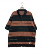 WACKO MARIAワコマリア）の古着「STRIPED POLO SHIRT」｜ブラウン