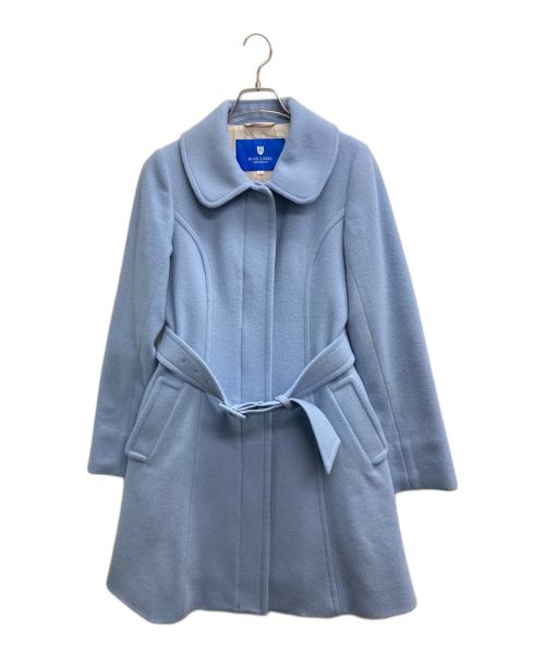 BLUE LABEL CRESTBRIDGE（ブルーレーベルクレストブリッジ）BLUE LABEL CRESTBRIDGE (ブルーレーベルクレストブリッジ) シングルベルテッドメルトンコート ブルー サイズ:38の古着・服飾アイテム