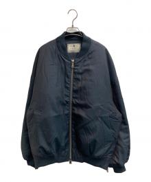 MAISON SPECIAL（メゾンスペシャル）の古着「シャンブレーウールMA-1」｜ネイビー