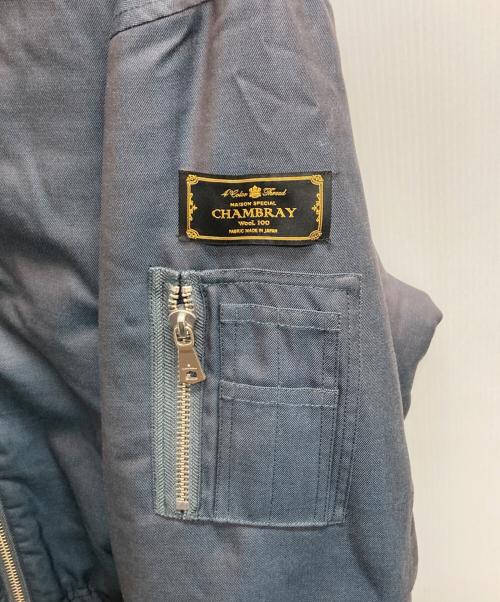 MAISON SPECIAL（メゾンスペシャル）MAISON SPECIAL (メゾンスペシャル) シャンブレーウールMA-1 ネイビー サイズ:1の古着・服飾アイテム