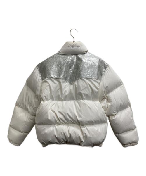 SUPREME（シュプリーム）SUPREME (シュプリーム) Glitter Yoke Down Puffer Jacket/グリッター ヨーク ダウン パファー ジャケット ホワイト サイズ:Ｓの古着・服飾アイテム
