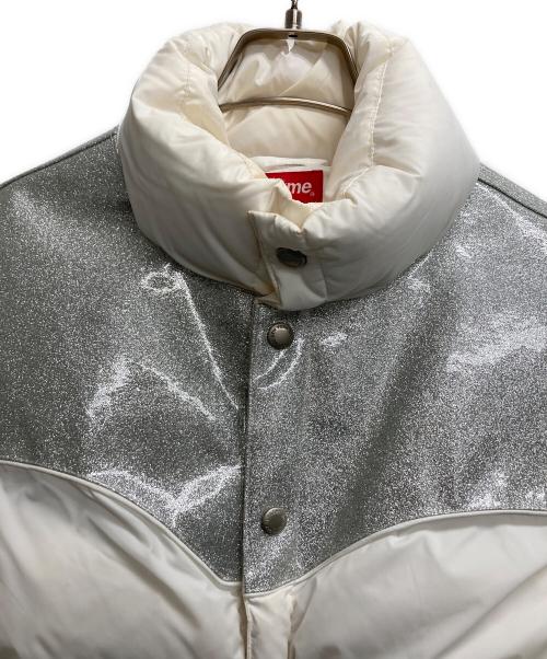 SUPREME（シュプリーム）SUPREME (シュプリーム) Glitter Yoke Down Puffer Jacket/グリッター ヨーク ダウン パファー ジャケット ホワイト サイズ:Ｓの古着・服飾アイテム