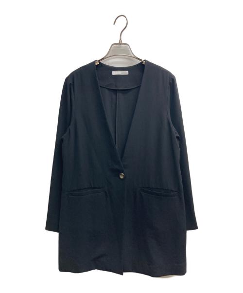 COLLAGE GALLARDAGALANTE（コラージュ ガリャルダガランテ）COLLAGE GALLARDAGALANTE (コラージュ ガリャルダガランテ) ノーカラージャケット ブラック サイズ:Fの古着・服飾アイテム