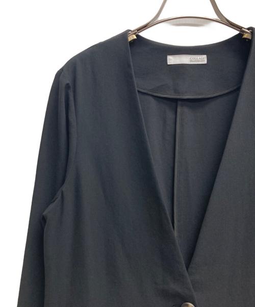 COLLAGE GALLARDAGALANTE（コラージュ ガリャルダガランテ）COLLAGE GALLARDAGALANTE (コラージュ ガリャルダガランテ) ノーカラージャケット ブラック サイズ:Fの古着・服飾アイテム