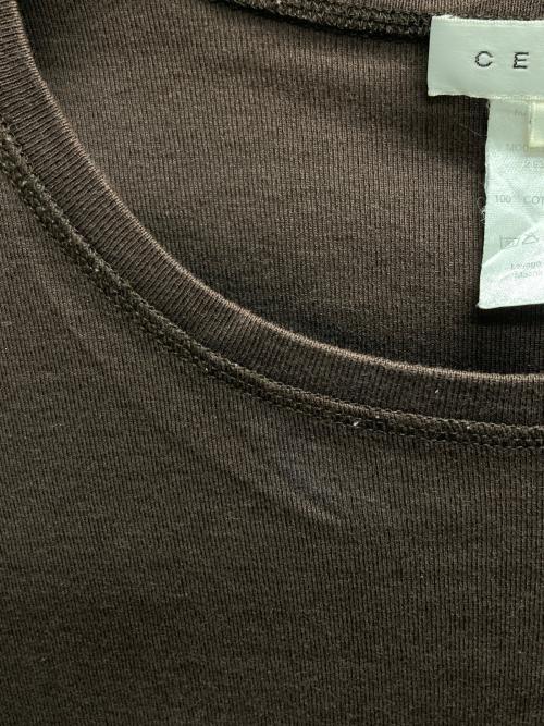 CELINE（セリーヌ）CELINE (セリーヌ) ロゴプリントTシャツ ブラウン サイズ:Ｍの古着・服飾アイテム