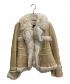 BURBERRY BLUE LABELバーバリーロンドンブルーレーベル）の古着「ムートンジャケット」｜ベージュ