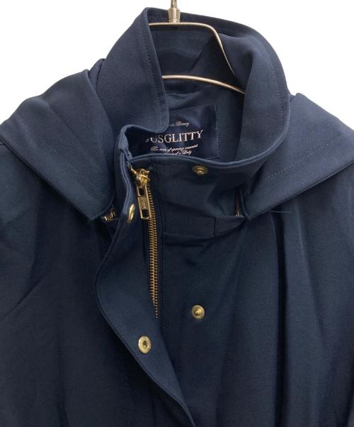 JUSGLITTY（ジャスグリッティー）JUSGLITTY (ジャスグリッティー) フード付きロングブルゾン ネイビー サイズ:1の古着・服飾アイテム