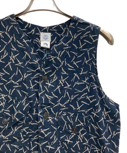 POST O'ALLS（ポストオーバーオールズ）POST O'ALLS (ポストオーバーオールズ) ワークベスト ネイビー サイズ:Mの古着・服飾アイテム