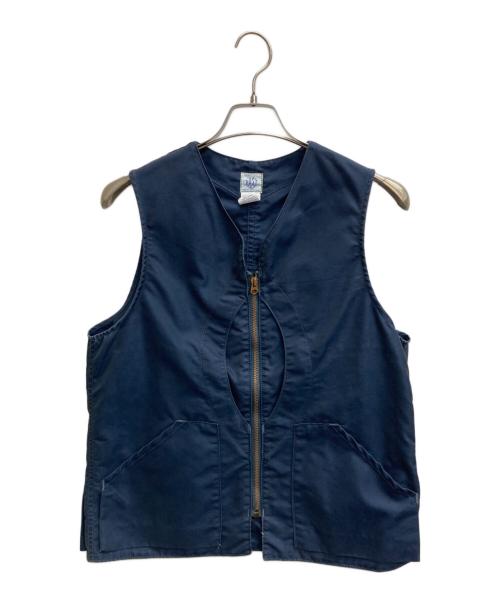 POST O'ALLS（ポストオーバーオールズ）POST O'ALLS (ポストオーバーオールズ) ワークベスト ネイビー サイズ:Sの古着・服飾アイテム