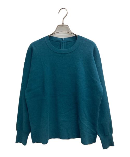 23区（ニジュウサンク）23区 (ニジュウサンク) ヴィスコースストレッチ ミラノリブ ニット グリーン サイズ:38の古着・服飾アイテム