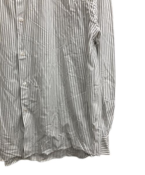 KANEMASA PHIL.（カネマサフィル）KANEMASA PHIL. (カネマサフィル) 46G Atmosphere Stripe L/S Shirt ホワイト サイズ:Mの古着・服飾アイテム