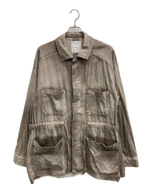ANCELLM（アンセルム）ANCELLM (アンセルム) AGING DENIM SHIRT JACKET ブラウン サイズ:１の古着・服飾アイテム
