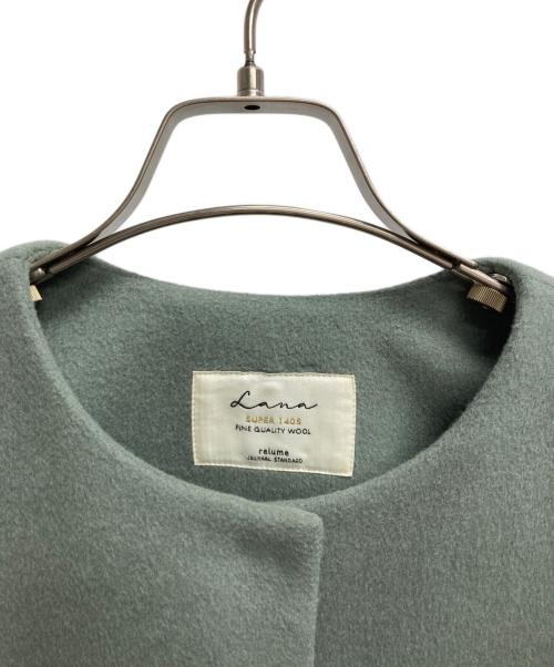 JOURNAL STANDARD relume（ジャーナルスタンダード レリューム）JOURNAL STANDARD relume (ジャーナルスタンダード レリューム) 別注 LANA WOOL140切り替えショートコート グリーン サイズ:38の古着・服飾アイテム