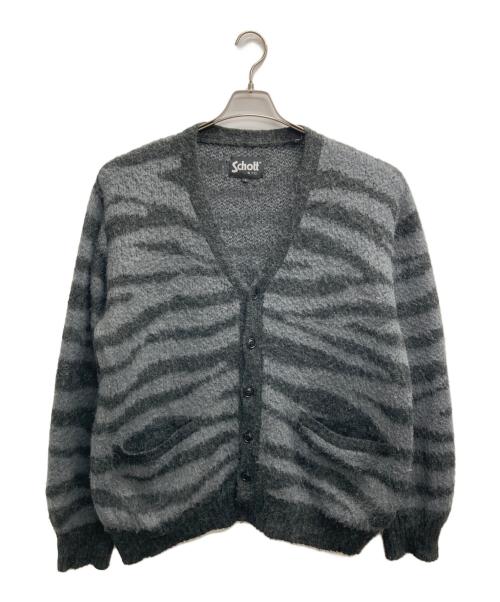 Schott（ショット）Schott (ショット) MOHAR ZEBRA CARDIGAN グレー サイズ:Lの古着・服飾アイテム
