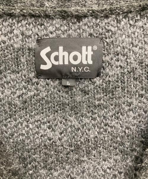 Schott（ショット）Schott (ショット) MOHAR ZEBRA CARDIGAN グレー サイズ:Lの古着・服飾アイテム