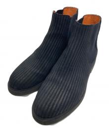 CAMPER（カンペール）の古着「ストライプサイドゴアブーツ」｜ネイビー