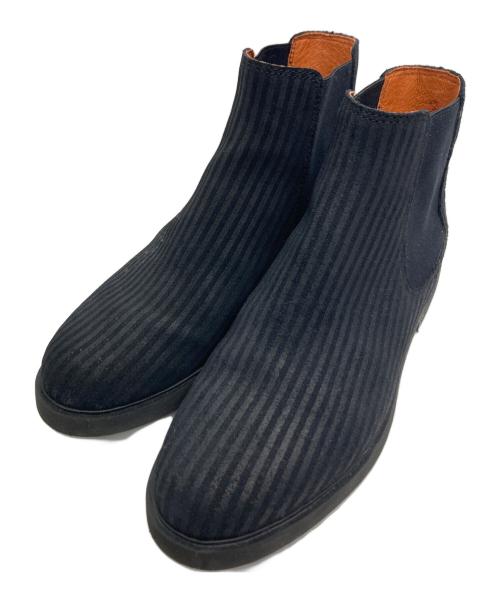 CAMPER（カンペール）CAMPER (カンペール) ストライプサイドゴアブーツ ネイビー サイズ:38の古着・服飾アイテム