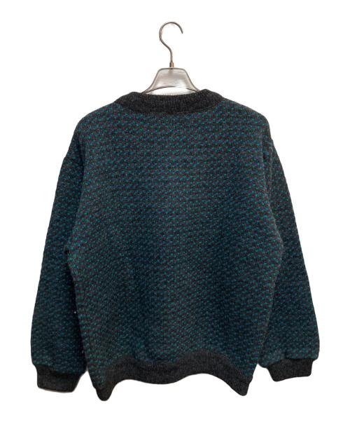 L.L.Bean（エルエルビーン）L.L.Bean (エルエルビーン) 80’sバーズアイニット グリーン×グレー サイズ:Lの古着・服飾アイテム