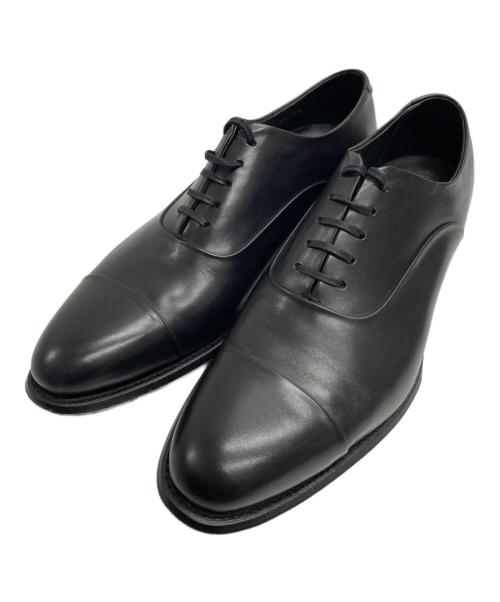 SHETLAND FOX（シェットランドフォックス）SHETLAND FOX (シェットランドフォックス) 内羽根レザーシューズ ブラック サイズ:61/2の古着・服飾アイテム