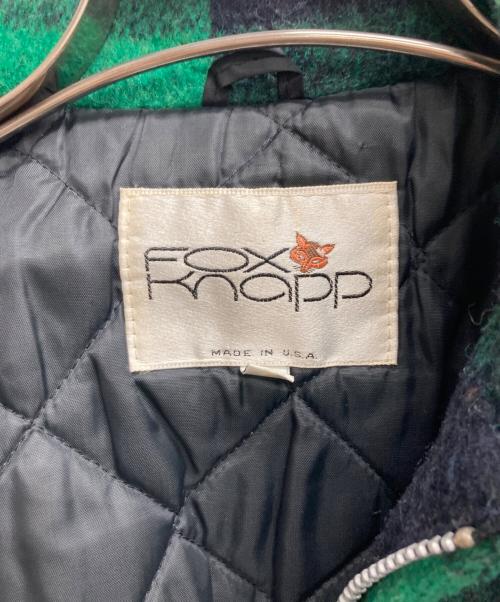 Fox Knapp（フォックスナップ）fox knapp (フォックスナップ) バッファローチェックウールジャケット グリーン サイズ:Sの古着・服飾アイテム